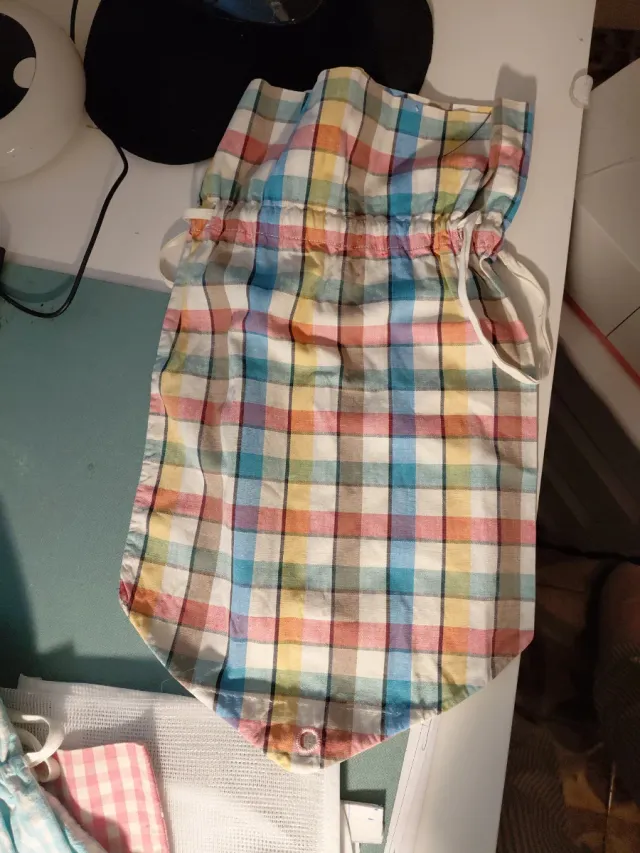 Lote bolsas bocadillo tela cuadros