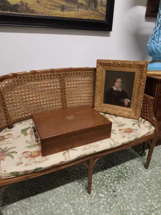 Gran caja inglesa de madera