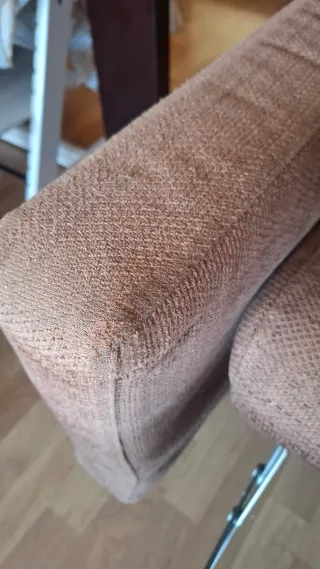 Butaca reclinable tela marrón