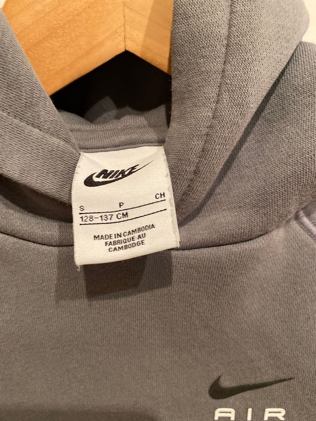 Sudadera Nike Air Gris Niño Talla S