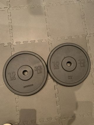 Discos de pesas 10 kg (22 lb) Decathlon