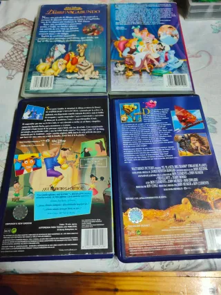 Pack 4 Películas Disney VHS (Español)