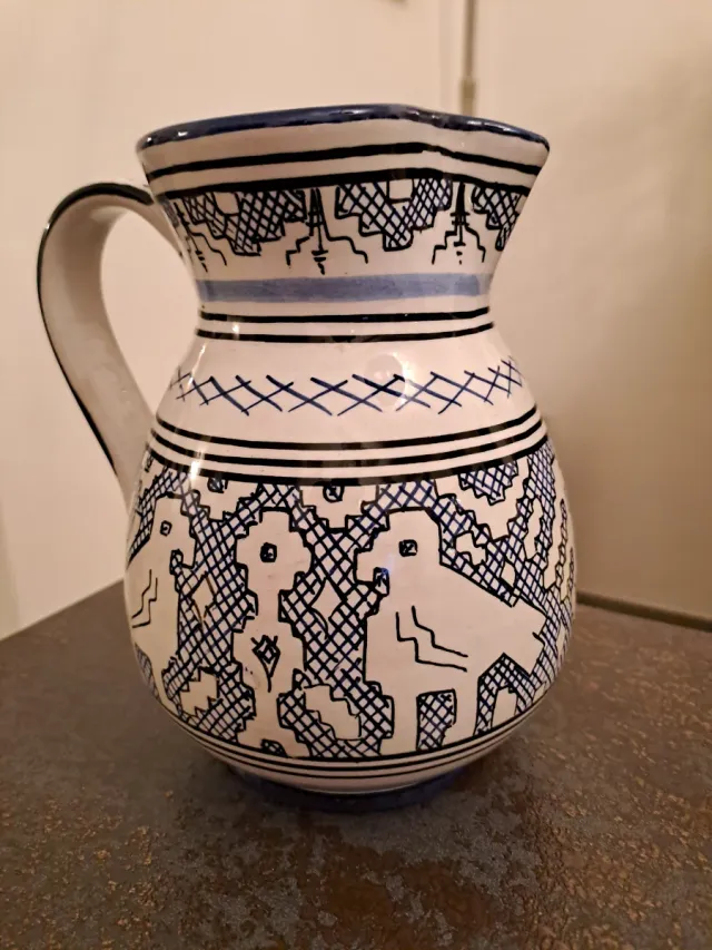 Vaso Ceramica Deruta Dipinta Mano 18cm