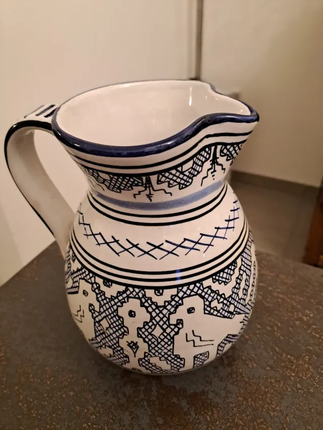 Vaso Ceramica Deruta Dipinta Mano 18cm