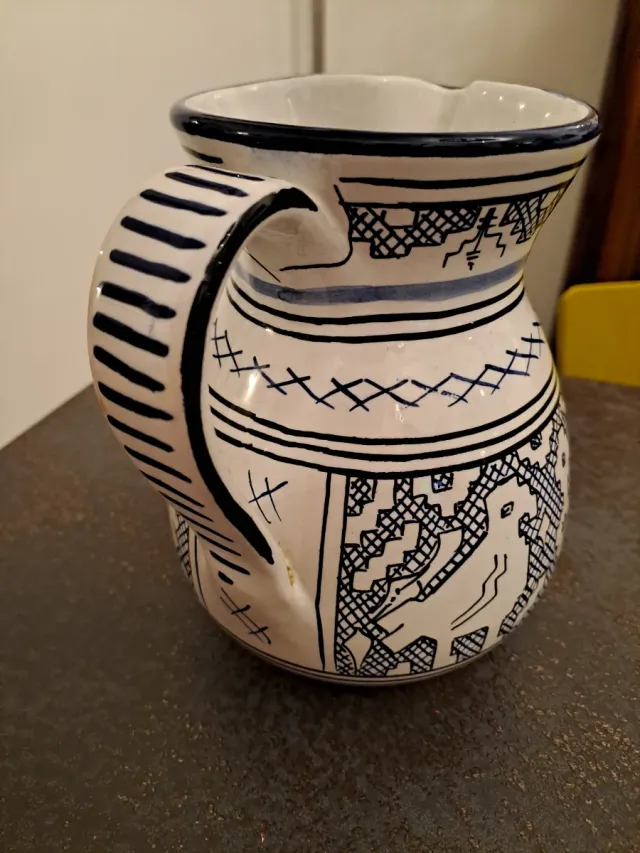 Vaso Ceramica Deruta Dipinta Mano 18cm