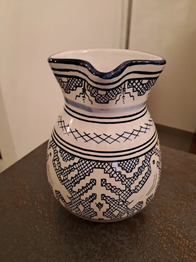 Vaso Ceramica Deruta Dipinta Mano 18cm