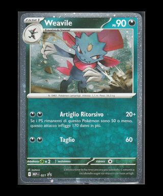 Carta Pokémon TCG "Weavile Cosmos Holo MEP 021"