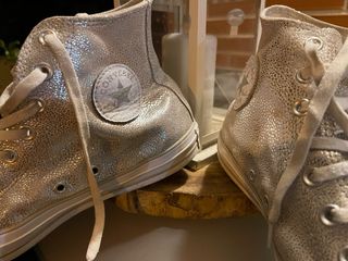 Converse All Star plateadas talla 41