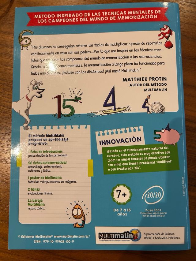 Libro MultiMalin Tablas de Multiplicar