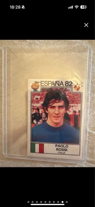 Cromo Maradona España 82 y Rossi