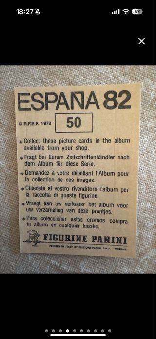 Cromo Maradona España 82 y Rossi