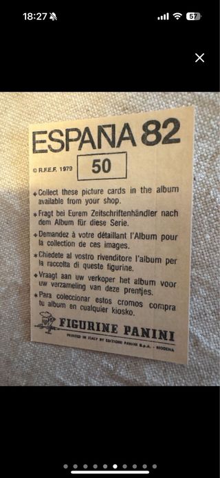 Cromo Maradona España 82 y Rossi