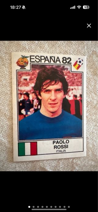 Cromo Maradona España 82 y Rossi