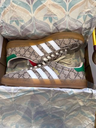 Zapatillas Gucci x Adidas Marrones y Verdes