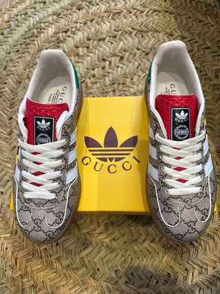 Zapatillas Gucci x Adidas Marrones y Verdes