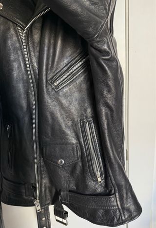 Cazadora Biker GOWIDE Piel Negra Talla XL