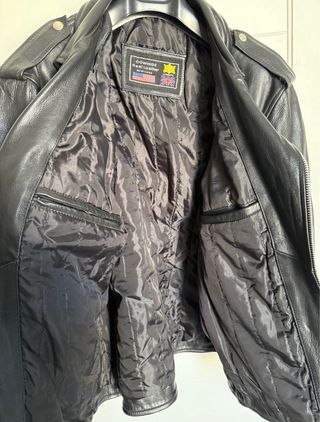 Cazadora Biker GOWIDE Piel Negra Talla XL