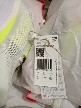 T37,5 Adidas Adizero Boston 12 Blancas