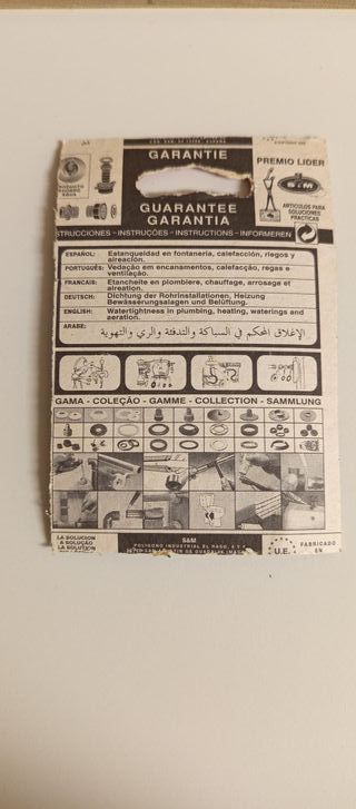 Saquito Surtido Juntas Fontanería 1/2 Teflon