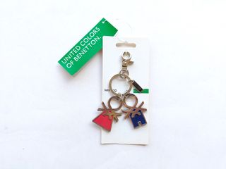 Portachiavi Benetton nuovo colore rosso e blu