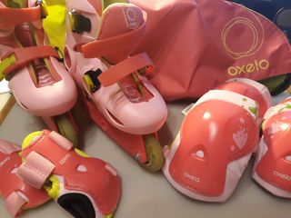 Patines Infantiles Oxelo Rosas Talla 26-28