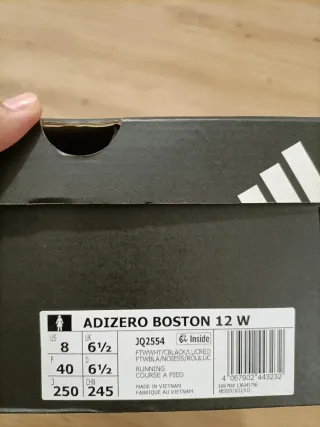 T40 Adidas Adizero Boston 12 blancas