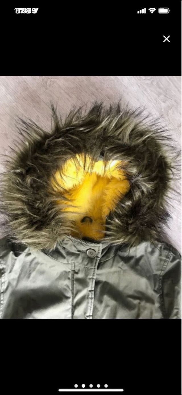 Abrigo Parka Zara Verde Talla 13-14 años