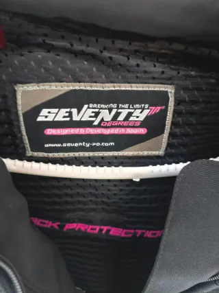 Chaqueta motera mujer negra y rosa.sin estrenar