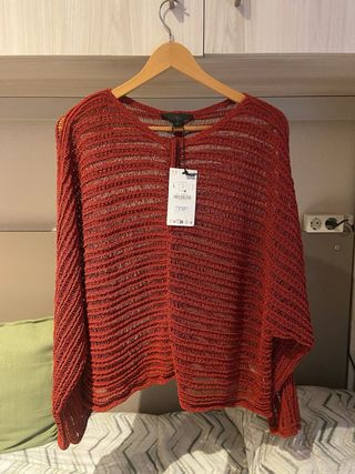 Jersey Zara calado color caldera Talla L