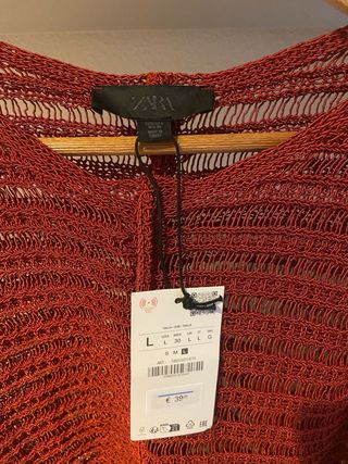 Jersey Zara calado color caldera Talla L