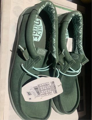 Zapatos Hey Dude Wally Stretch Canvas Verde Talla