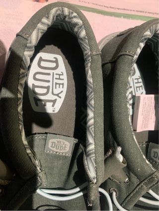 Zapatos Hey Dude Wally Stretch Canvas Verde Talla