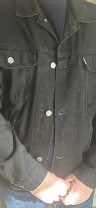 Cazadora Vaquera Caster Negra Talla S