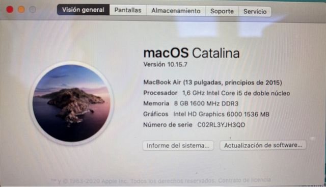 MacBook Air 13” Plata