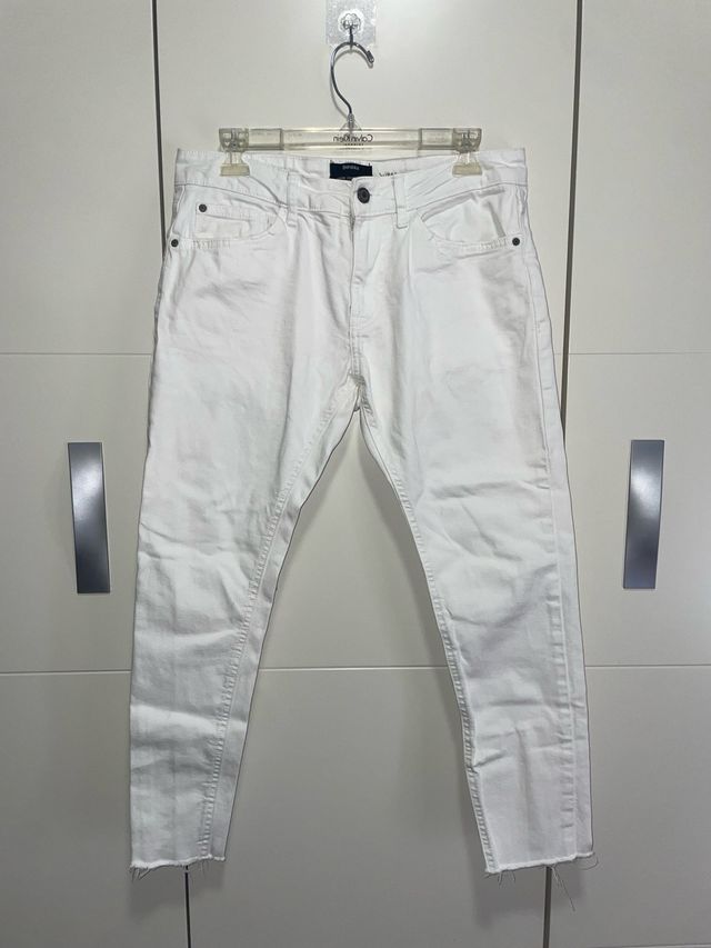 Pantalón Bershka Blanco TS