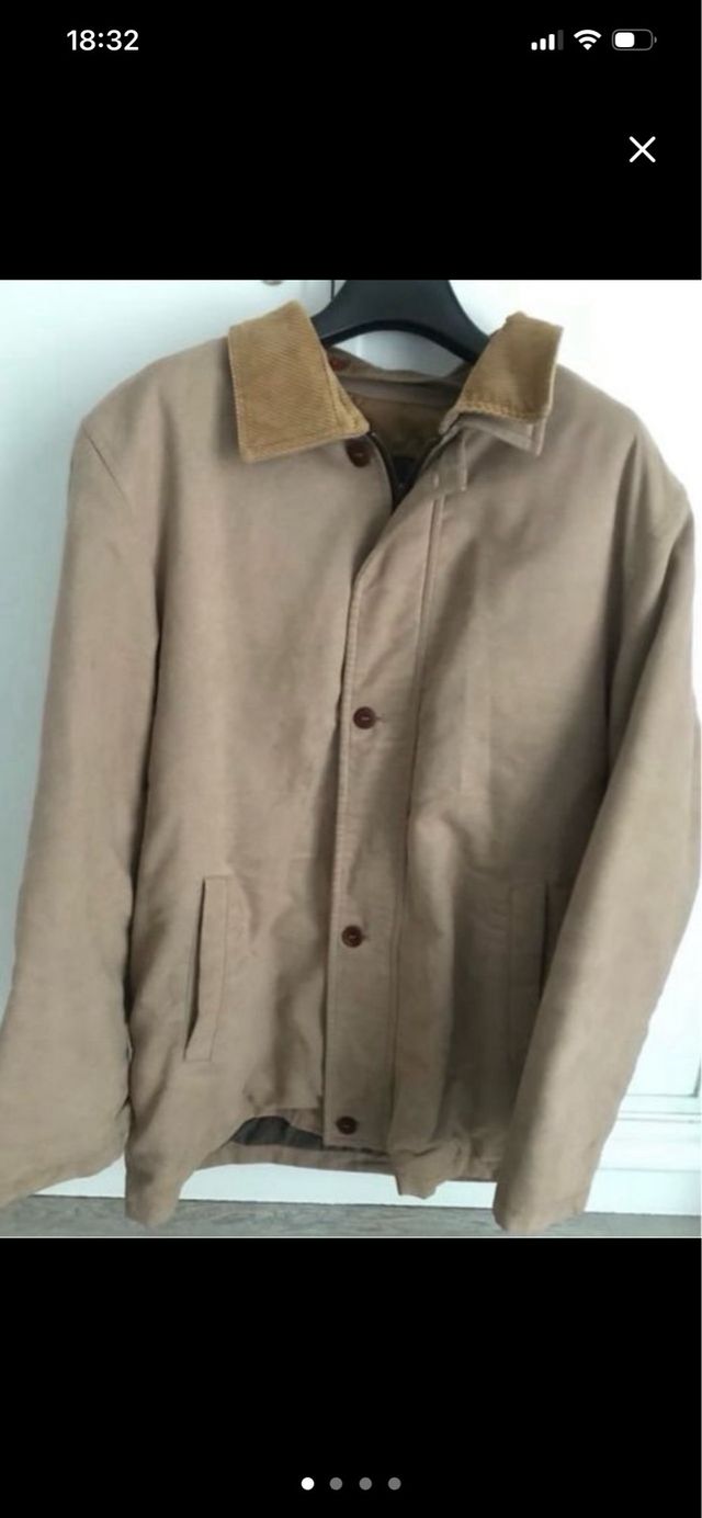 Abrigo Brooks Hombre Talla L Beige