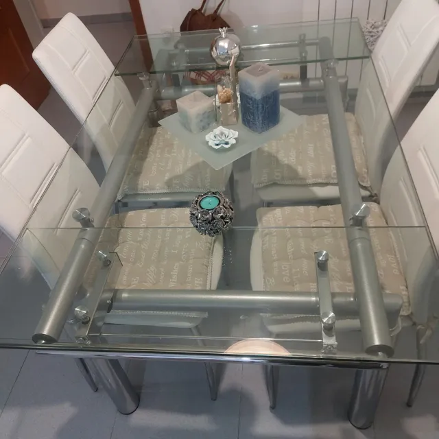 Mesa Comedor Cristal Extensible