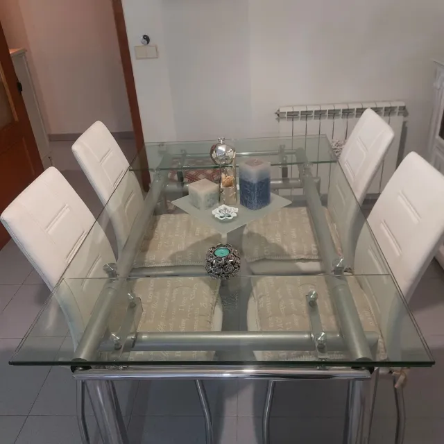 Mesa Comedor Cristal Extensible
