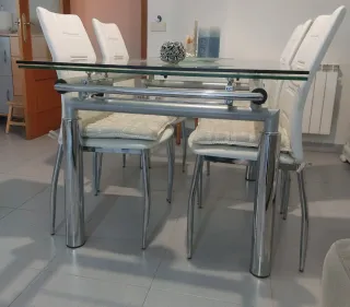 Mesa Comedor Cristal Extensible