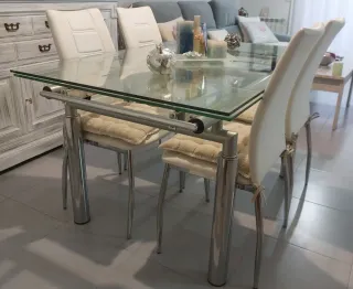 Mesa Comedor Cristal Extensible
