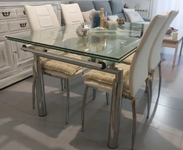 Mesa Comedor Cristal Extensible