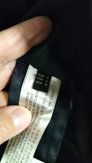 Gabardina Massimo Dutti Negra