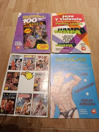 Lote 4 tebeos antiguos eróticos.
