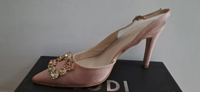 Zapatos de salón mujer tacón adornos joya