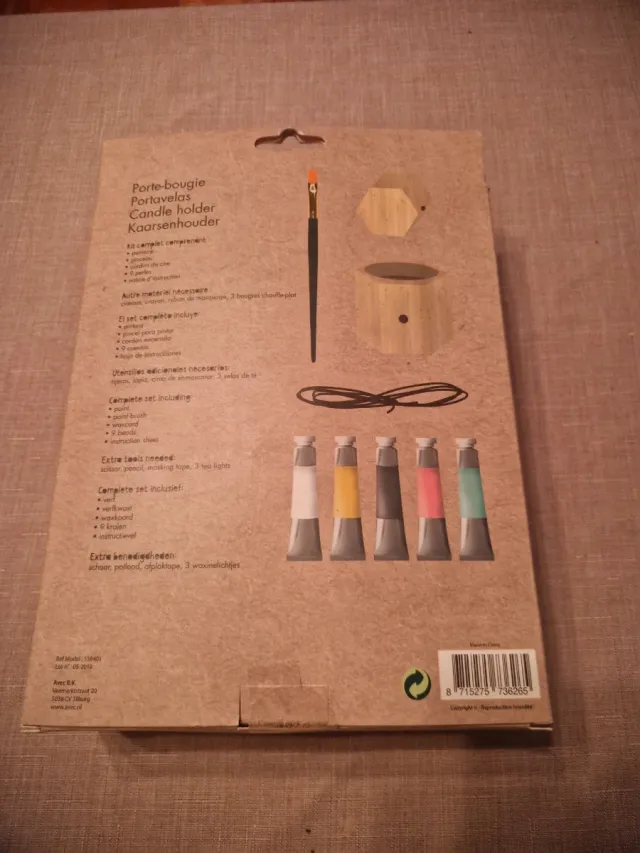 Kit Portavelas Madera DIY