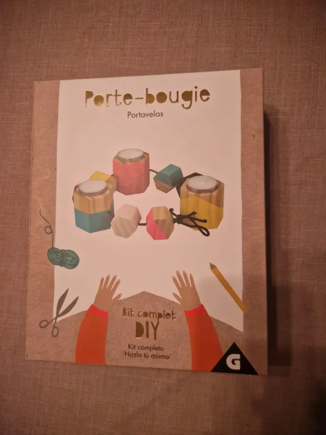 Kit Portavelas Madera DIY