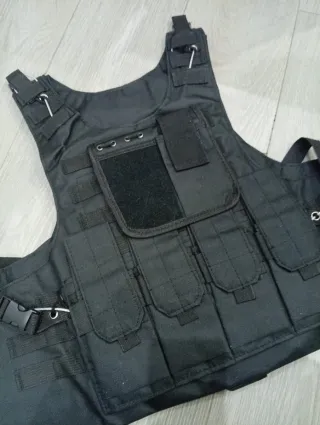 Chaleco táctico paintball negro