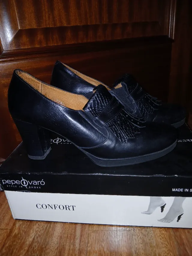 Zapatos Pepe Varo Mujer Negros Talla 38