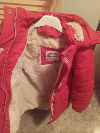 Abrigo niña rosa talla 8/9