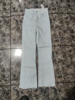 Pantalón Stradivarius Mujer Azul